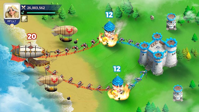 Triển khai quân đội, chống lại kẻ thù và bảo vệ lâu đài của bạn trong game Castle Empire