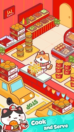 Nấu ăn cùng mèo đáng yêu trong game Cat Cooking Bar