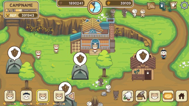 Phát triển khu cắm trại cho mèo của bạn trong game Cat Forest - Healing Camp