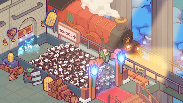Quản lý trường học phép thuật mèo trong game Cat Magic School
