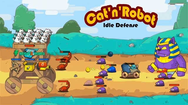 Cat'n'Robot: Idle Defense cho Android là game thủ thành vui nhộn với các chiến binh mèo dễ thương
