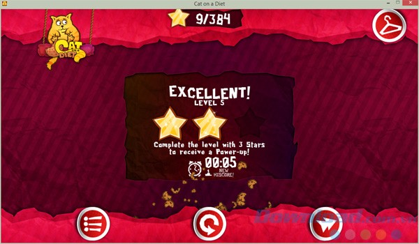 Hoàn thành cấp độ với nhiều sao