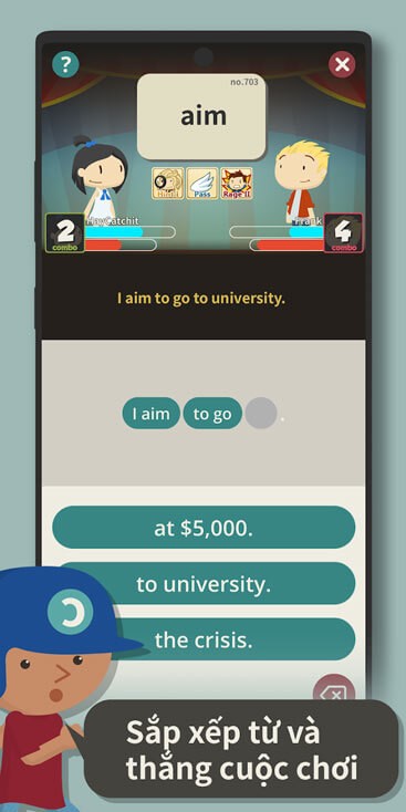 Sắp xếp từ và giành chiến thắng