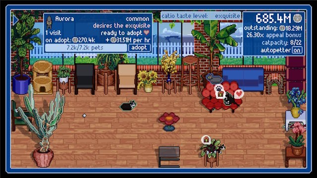 Catio Simulator là game nuôi mèo và trang trí phòng dễ thương