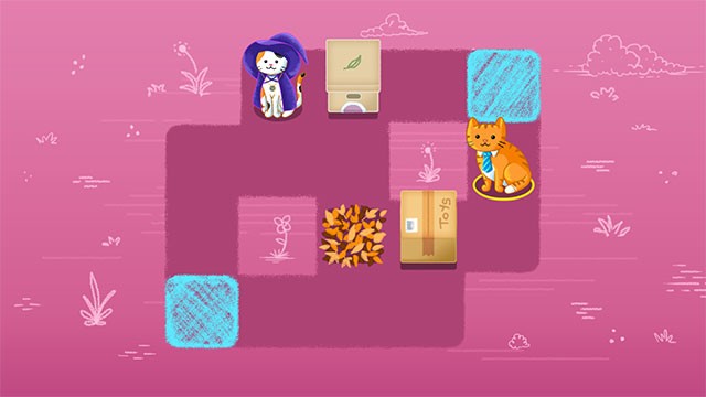 Cats Love Boxes là trò chơi đẩy khối Sokoban trong vũ trụ boss mèo siêu cute