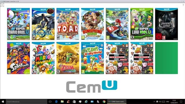 Giao diện Cemu Emulator
