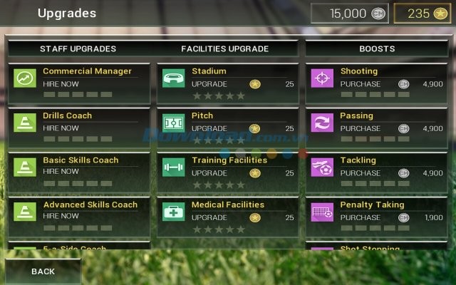 Nâng cấp đội hình