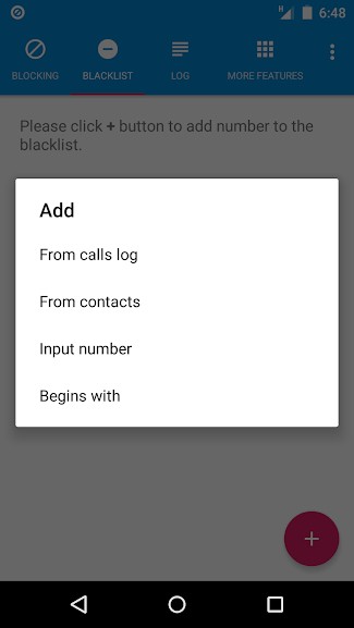 Tính năng của Call Blocker cho Android