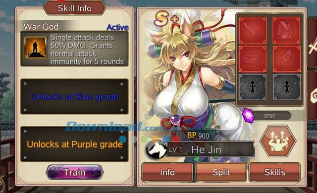 Chaos Dynasty cung cấp đầy đủ thông tin nhân vật