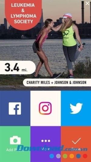 Chia sẻ hoạt động lên mạng xã hội