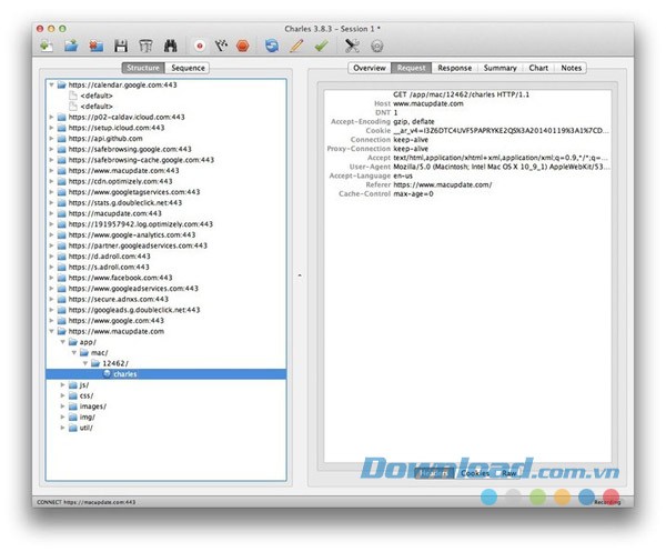 Charles cho Mac phần mềm web proxy chuyên nghiệp
