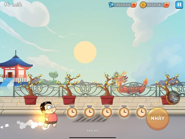 Điều khiển nhân vật chính di chuyển thu thập phần thưởng