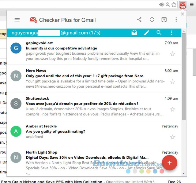 Quản lý email mà không cần mở email