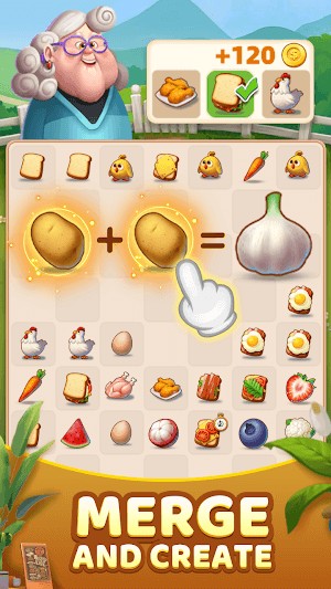 Hợp nhất và tạo ra những mặt hàng giá trị trong game Chef Merge