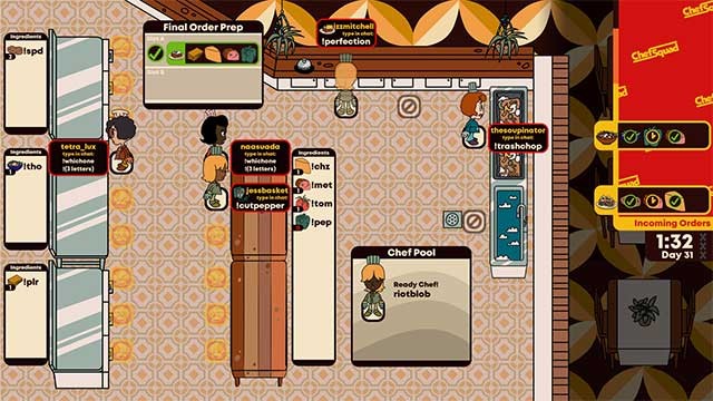 Chuẩn bị nguyên liệu, nấu các bữa ăn và giao các đơn hàng