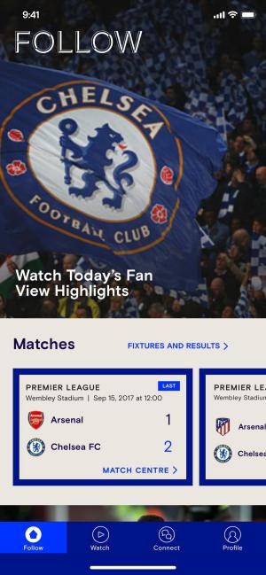Chelsea FC - The 5th Stand là ứng dụng dành cho fan của đội bóng Chelsea
