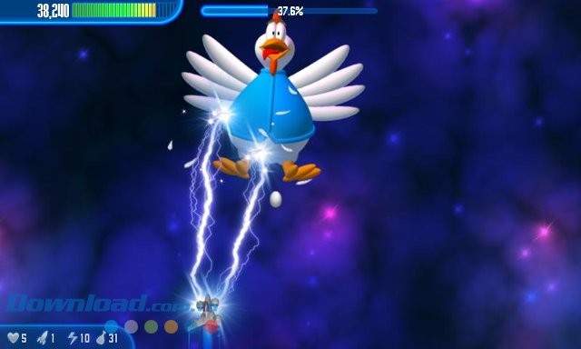 Giao diện game bắn gà Chicken Invaders 3