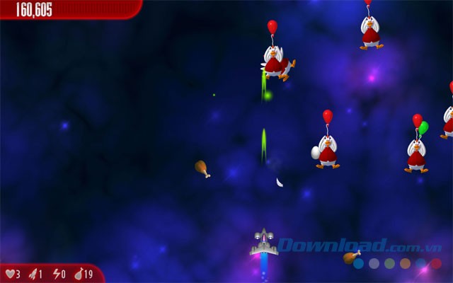 Gà đội mũ Giáng sinh