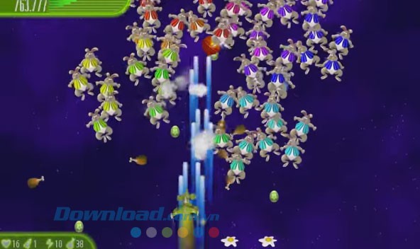 Giao diện game Chicken Invaders 4 phiên bản Phục sinh