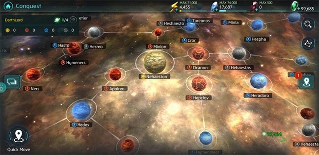 Bản đồ dải ngân hà game Chiến Hạm Ngân Hà