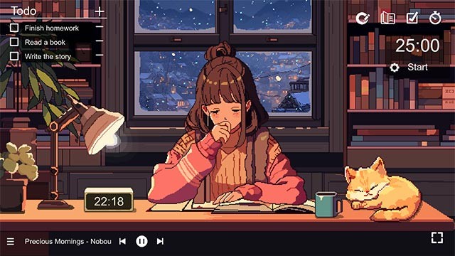 Chill Pulse mô phỏng căn hộ ảo để người chơi tập trung học bài cũng như làm việc