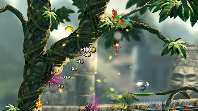 Thu thập chuối trên đường đi