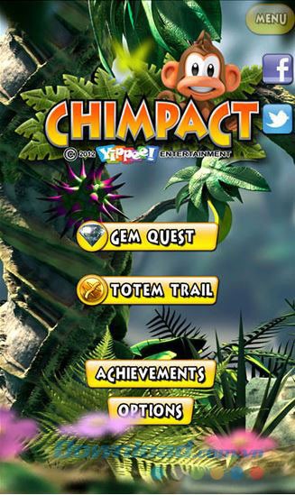 Game phiêu lưu Chimpact trên điện thoại