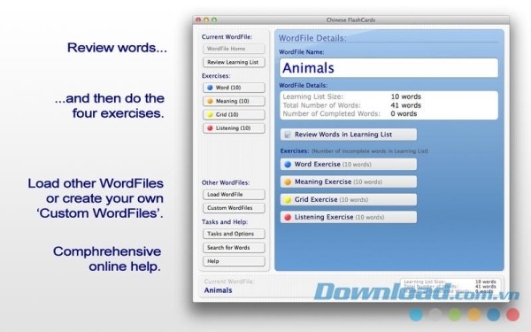 Chinese FlashCards cho Mac là ứng dụng học Tiếng Trung toàn diện cho người mới bắt đầu
