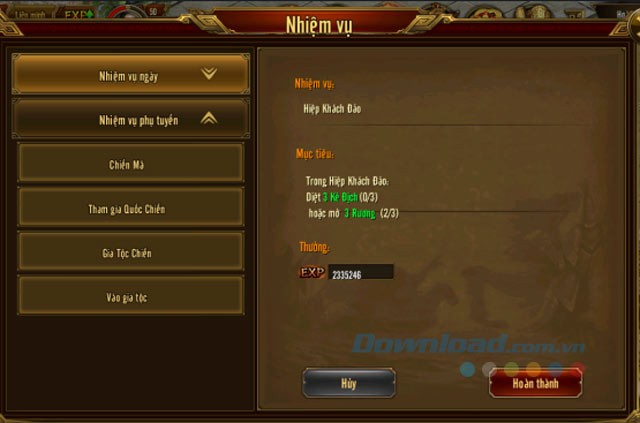 Hệ thống nhiệm vụ