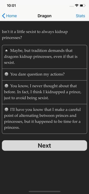 Diễn biến cốt truyện phụ thuộc vào lựa chọn của bạn