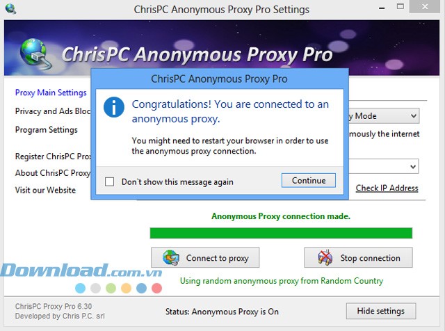 Kết nối máy chủ Proxy