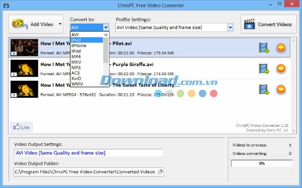 ChrisPC Free Video Converter