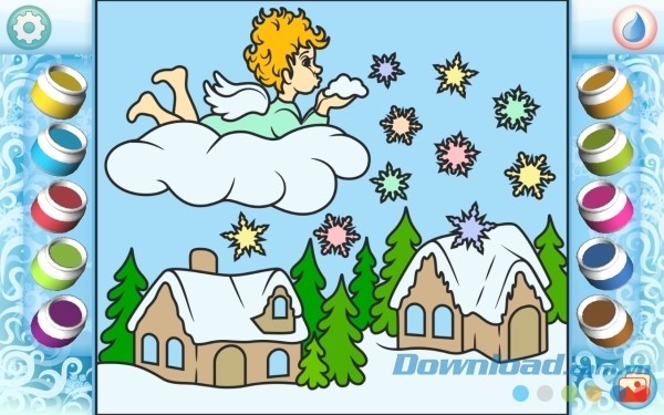 Ứng dụng tô màu tuyệt vời Christmas Coloring Pages cho Android