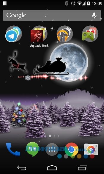 Christmas Live Wallpaper gồm nhiều kiểu hình nền đẹp