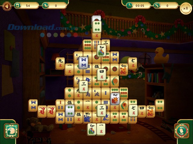 Giao diện game mạt chược Christmas Mahjong
