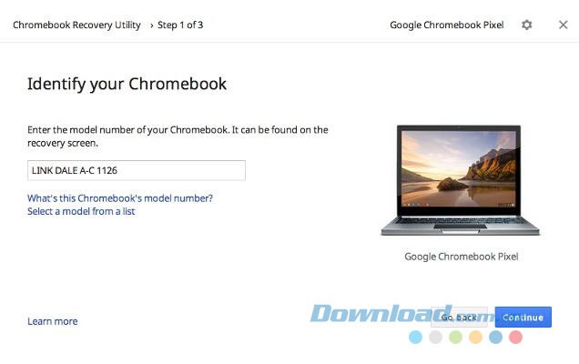 Xác định model của Chromebook