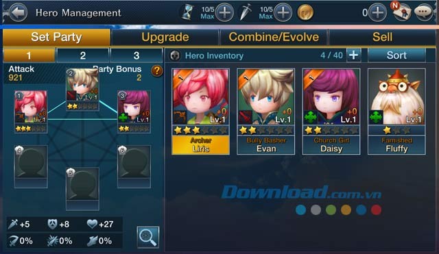 Hệ thống nhân vật của Chrono Saga