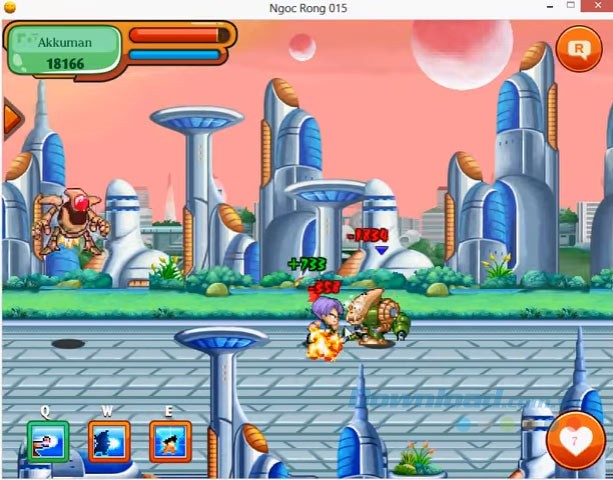 Giao diện chơi game Chú Bé Rồng