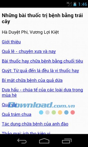 Chữa bệnh bằng trái cây for Android