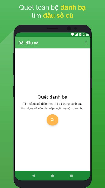 Quét toàn bộ danh bạ tìm đầu số cũ