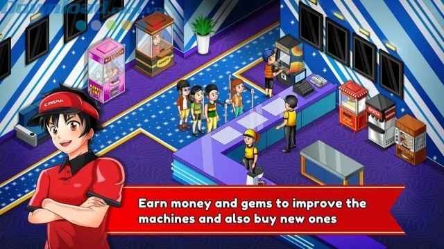 Kiếm tiền và đá quý để mua thêm máy móc mới và trang trí rạp thêm bắt mắt