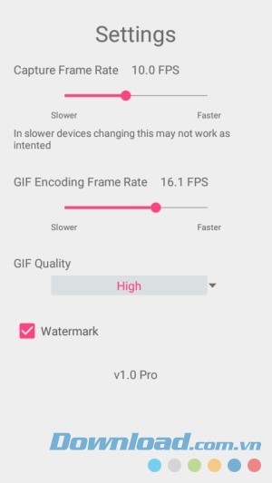 Cấu hình ảnh chụp trên Cinemagraph cho Android