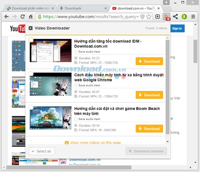 Download video YouTube với Citrio