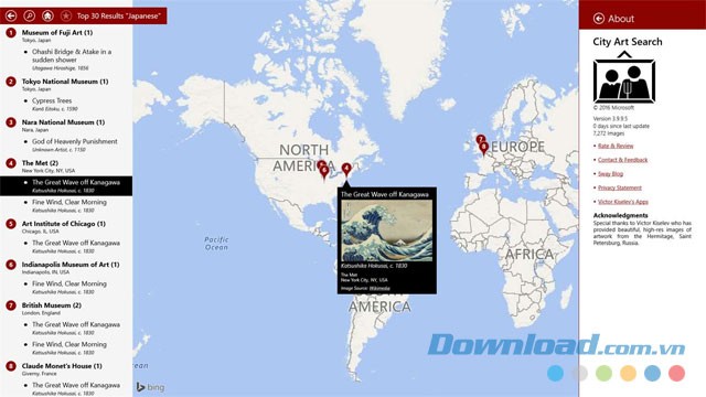 City Art Search tìm phòng tranh trên toàn thế giới
