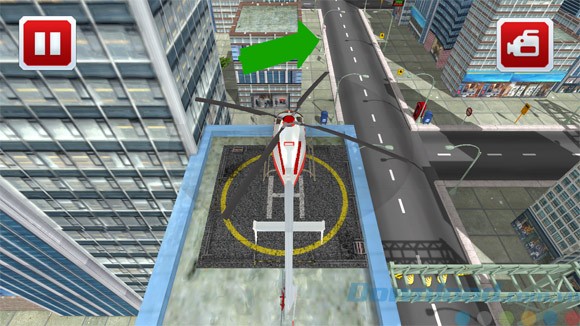 Giao diện game City Helicopter Air Ambulance 3D