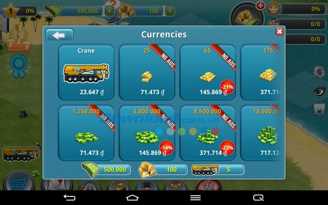 Hệ thống tiền tệ trong game City Island 3: Building Sim