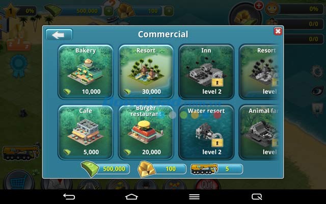 Các công trình để kiếm tiền trong City Island 3: Building Sim