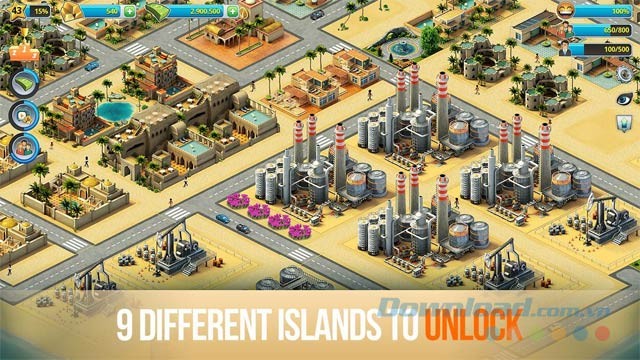 Mở khóa 9 hòn đảo khác nhau