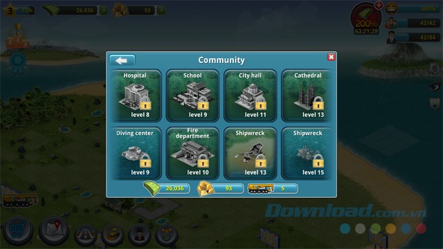 Các công trình công cộng trong game