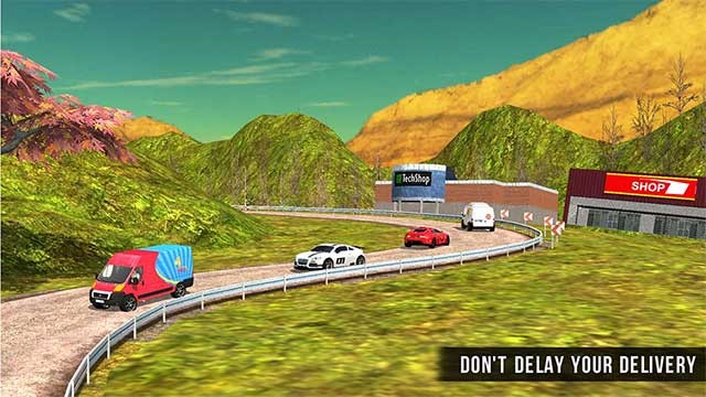 Tốc độ và sự cẩn thận luôn song hành cùng nhay trong City Pizza Delivery Van 3D